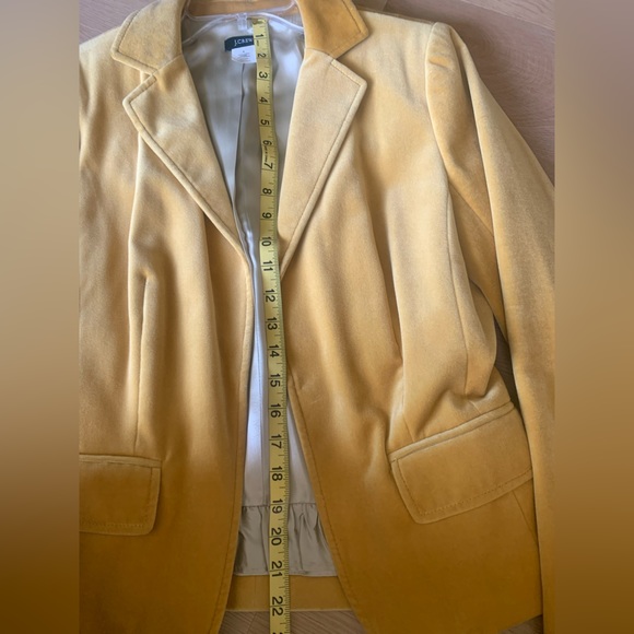 J Crew Lined Velvet Blazer Size 8 Gold - Picture 6 of 6